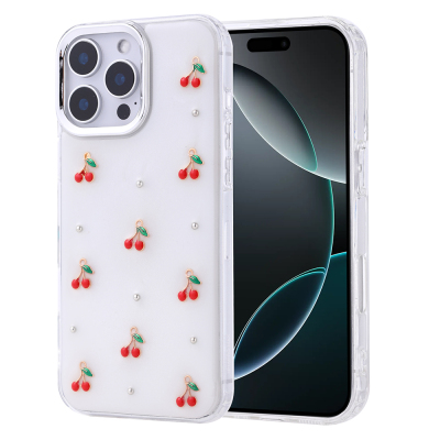 Apple iPhone 16 Pro Case Airbag Design Glitter Transparent Zore Kutup Cover - 2