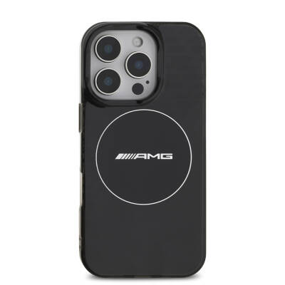 Apple iPhone 16 Pro Case AMG Original Licensed Smoked Magsafe Charging Feature and IML Printing Logo Cover - 4