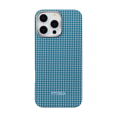 Apple iPhone 16 Pro Case Aramid Fiber Pitaka Ultra-Slim Classic Series Ocean Blue Cover Magsafe Charging Feature - 1