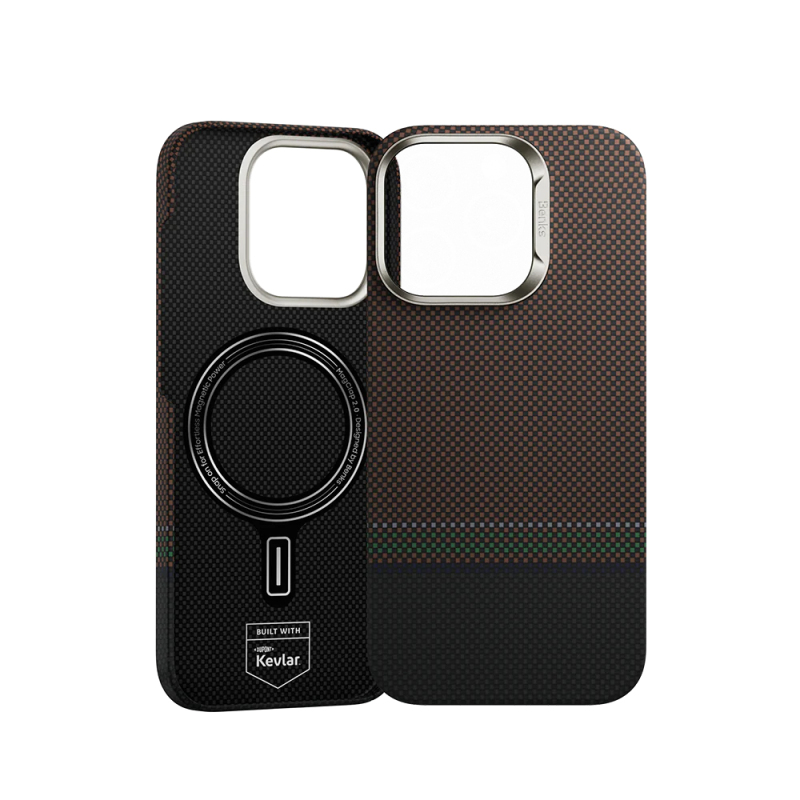 Apple iPhone 16 Pro Case Benks Prestige ArmorAir Kevlar Cover with Carbon Fiber Design with Magsafe Charging Feature - 9