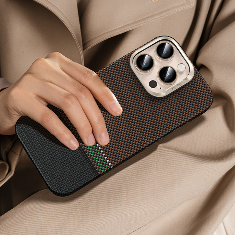Apple iPhone 16 Pro Case Benks Prestige ArmorAir Kevlar Cover with Carbon Fiber Design with Magsafe Charging Feature - 13