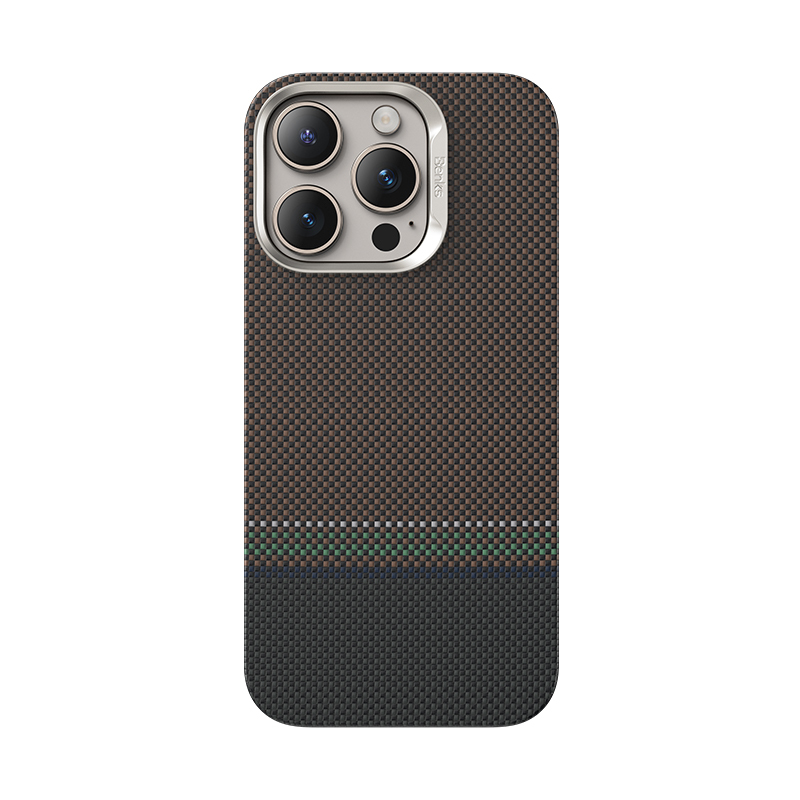 Apple iPhone 16 Pro Case Benks Prestige ArmorAir Kevlar Cover with Carbon Fiber Design with Magsafe Charging Feature - 2