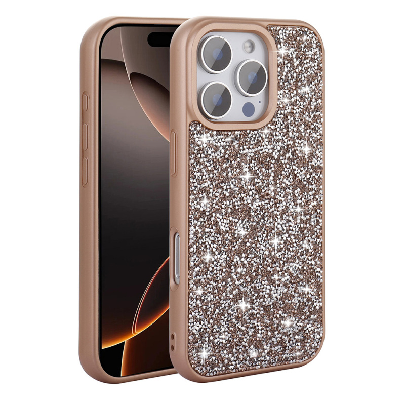 Apple iPhone 16 Pro Case Bright Stone Design Zore Diamond Cover - 16