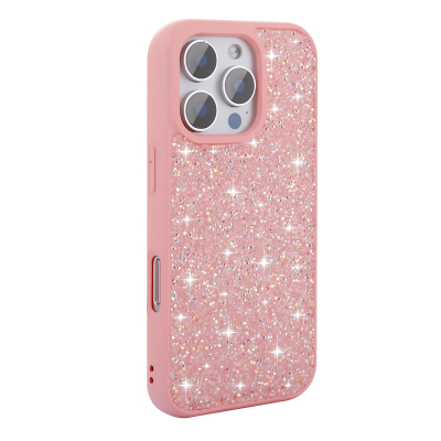 Apple iPhone 16 Pro Case Bright Stone Design Zore Diamond Cover - 6