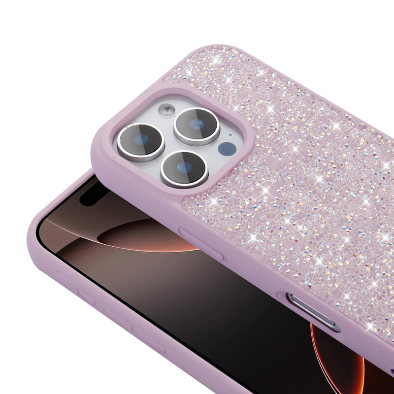 Apple iPhone 16 Pro Case Bright Stone Design Zore Diamond Cover - 9