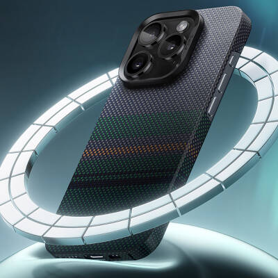 Apple iPhone 16 Pro Case Carbon Fiber Design Magsafe Charging Featured Benks Aurora ArmorPro Kevlar Cover - 12