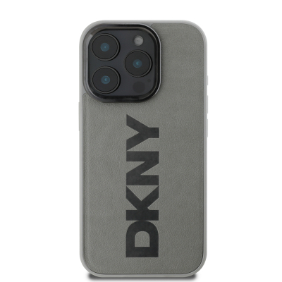 Apple iPhone 16 Pro Case DKNY Original Licensed Magsafe Charging Feature PU Leather Plain Cover - 5