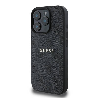 Apple iPhone 16 Pro Case Guess Original Licensed Magsafe Charging Featured 4G Patterned Text Logo Cover - 3