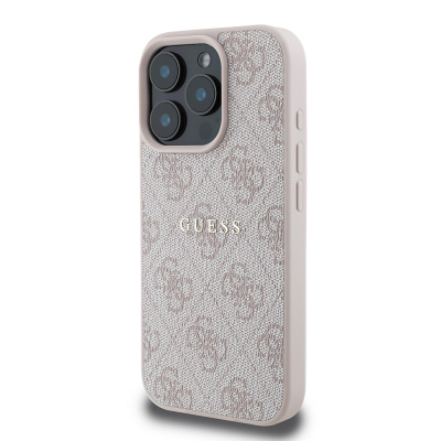 Apple iPhone 16 Pro Case Guess Original Licensed Magsafe Charging Featured 4G Patterned Text Logo Cover - 19