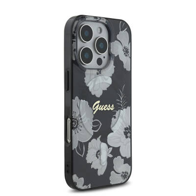 Apple iPhone 16 Pro Case Guess Original Licensed Magsafe Charging Featured Floral Tone Ring Cover - 14