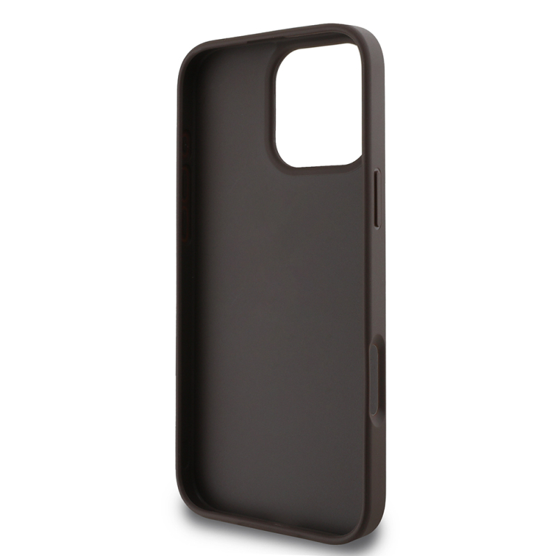 Apple iPhone 16 Pro Case Guess Original Licensed PU Leather Stripe Logo Design Cover - 17