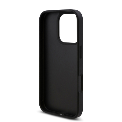 Apple iPhone 16 Pro Case Guess Original Licensed Stone Back Surface Triangle Logo Cover - 32
