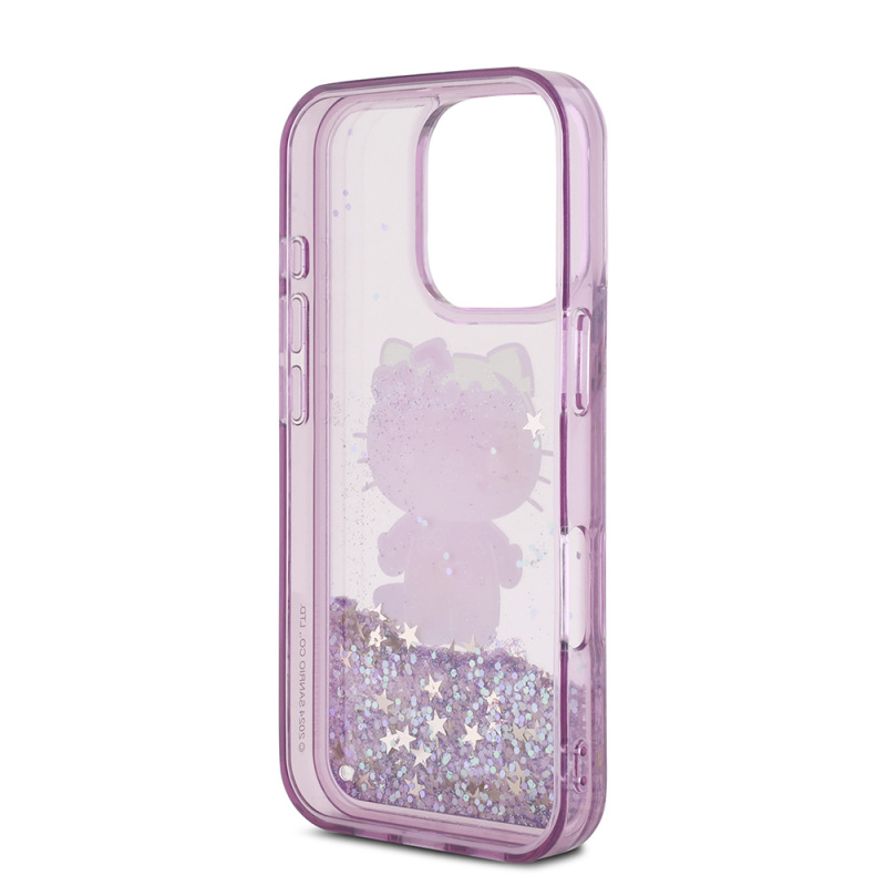 Apple iPhone 16 Pro Case Hello Kitty Original Licensed Liquid Silvery 50th Anniversary Party Cover - 8