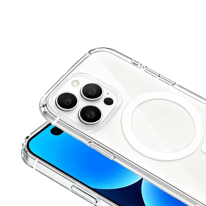 Apple iPhone 16 Pro Case IC Chip Zore Wireless Charging Transparent Original Cover - 3