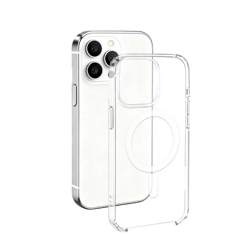 Apple iPhone 16 Pro Case IC Chip Zore Wireless Charging Transparent Original Cover - 2