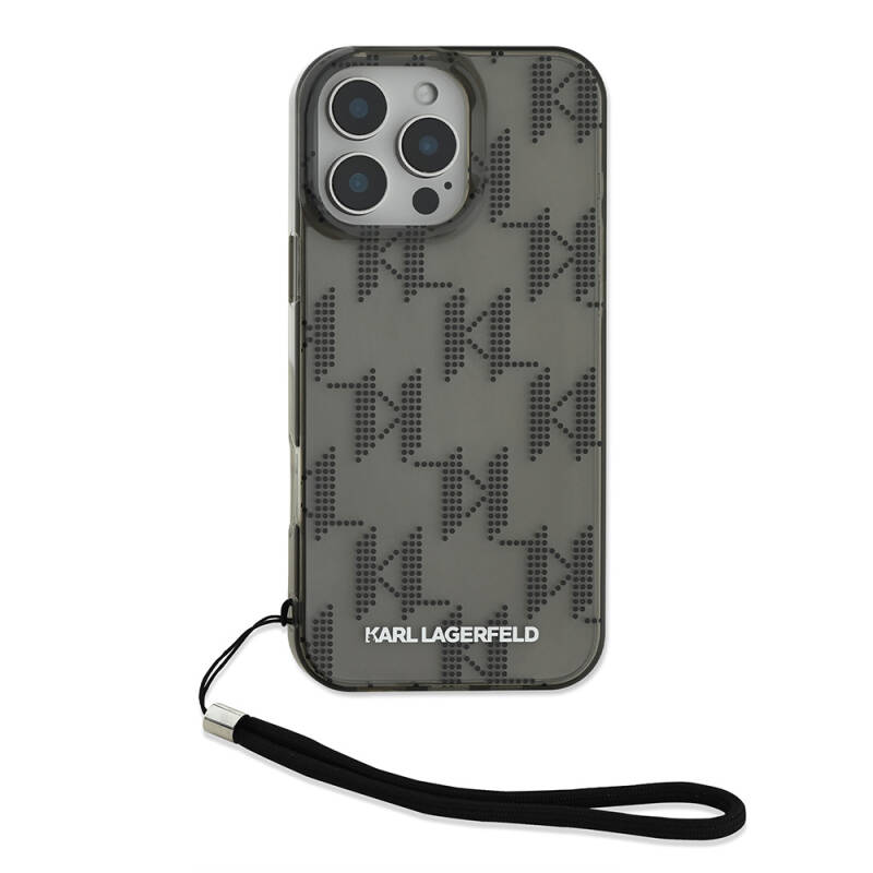 Apple iPhone 16 Pro Case Karl Lagerfeld Original Licensed Pattern Cord Cover - 3