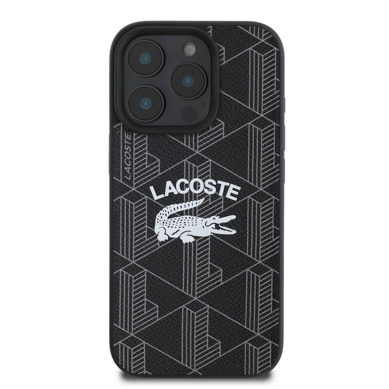 Apple iPhone 16 Pro Case Lacoste Original Licensed Magsafe Charging Featured Mono Vintage Logo Cover - 5