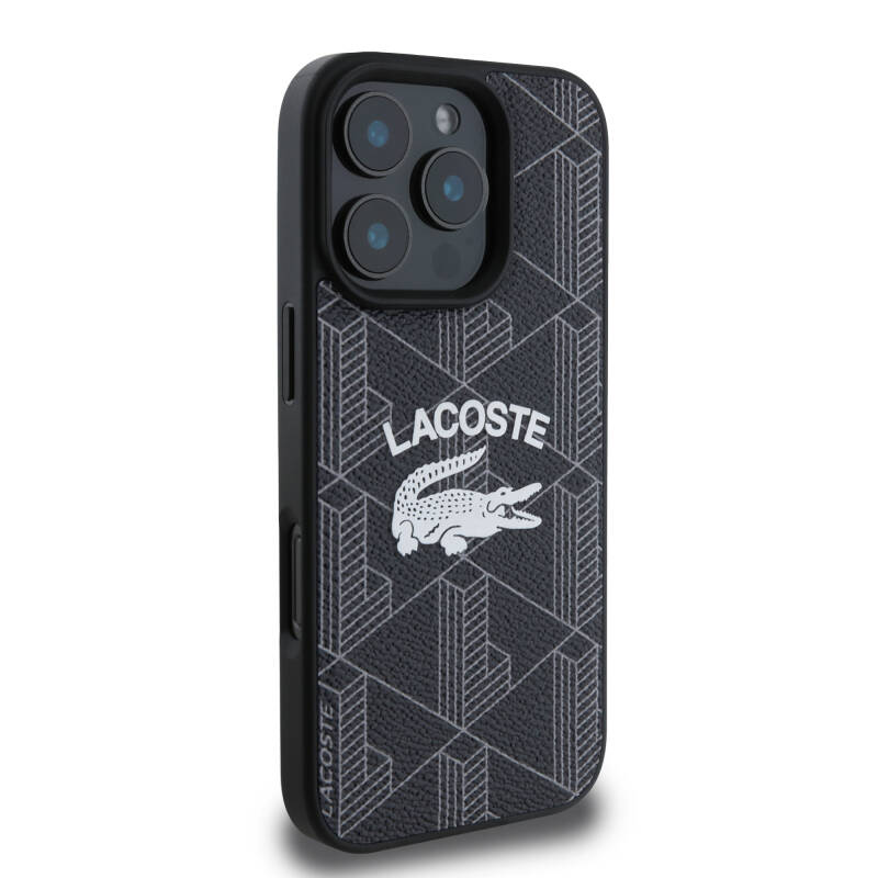 Apple iPhone 16 Pro Case Lacoste Original Licensed Magsafe Charging Featured Mono Vintage Logo Cover - 6