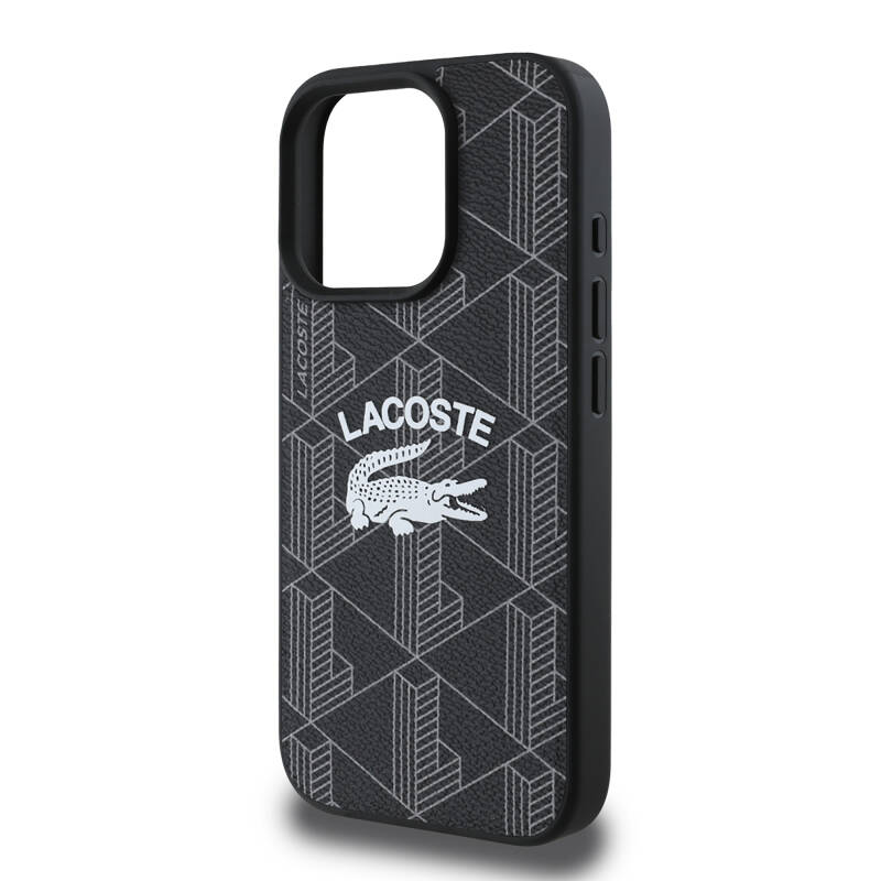 Apple iPhone 16 Pro Case Lacoste Original Licensed Magsafe Charging Featured Mono Vintage Logo Cover - 8