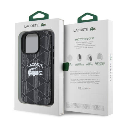 Apple iPhone 16 Pro Case Lacoste Original Licensed Magsafe Charging Featured Mono Vintage Logo Cover - 10