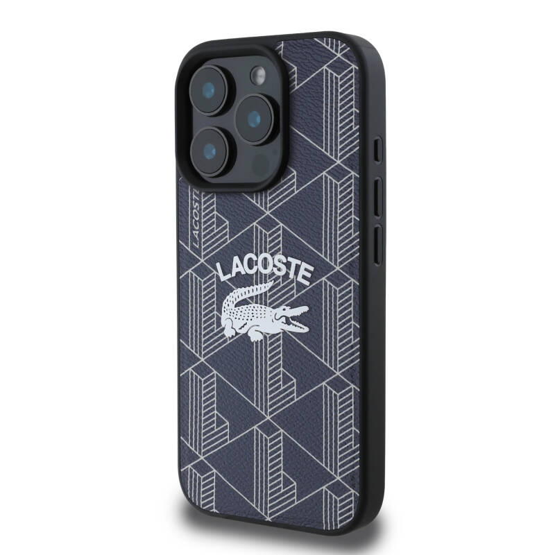 Apple iPhone 16 Pro Case Lacoste Original Licensed Magsafe Charging Featured Mono Vintage Logo Cover - 11