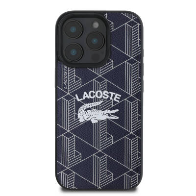 Apple iPhone 16 Pro Case Lacoste Original Licensed Magsafe Charging Featured Mono Vintage Logo Cover - 12