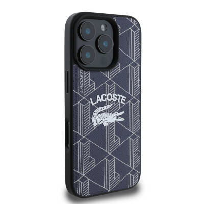 Apple iPhone 16 Pro Case Lacoste Original Licensed Magsafe Charging Featured Mono Vintage Logo Cover - 13