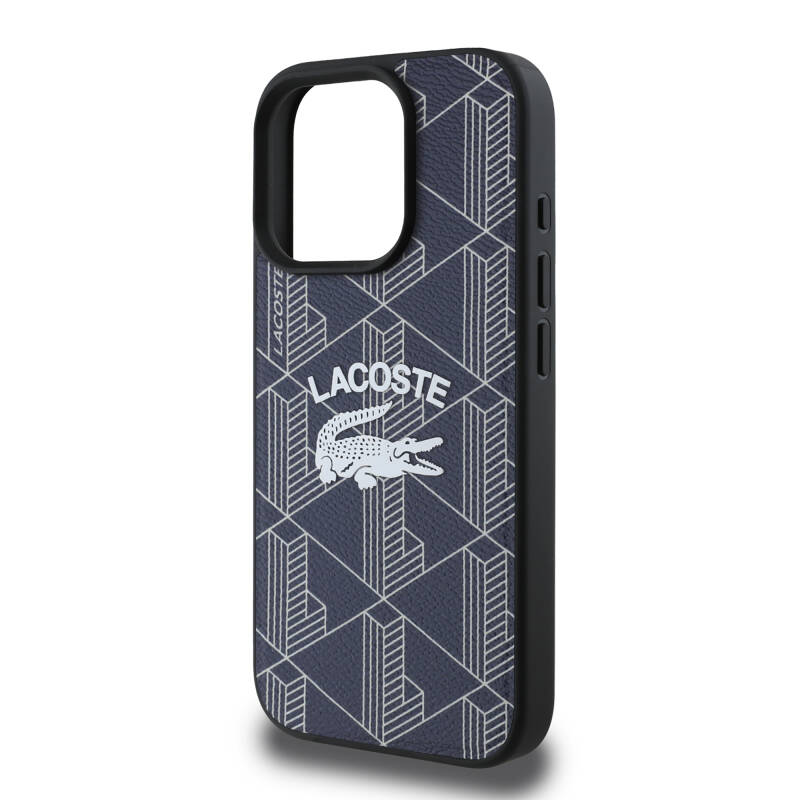 Apple iPhone 16 Pro Case Lacoste Original Licensed Magsafe Charging Featured Mono Vintage Logo Cover - 15