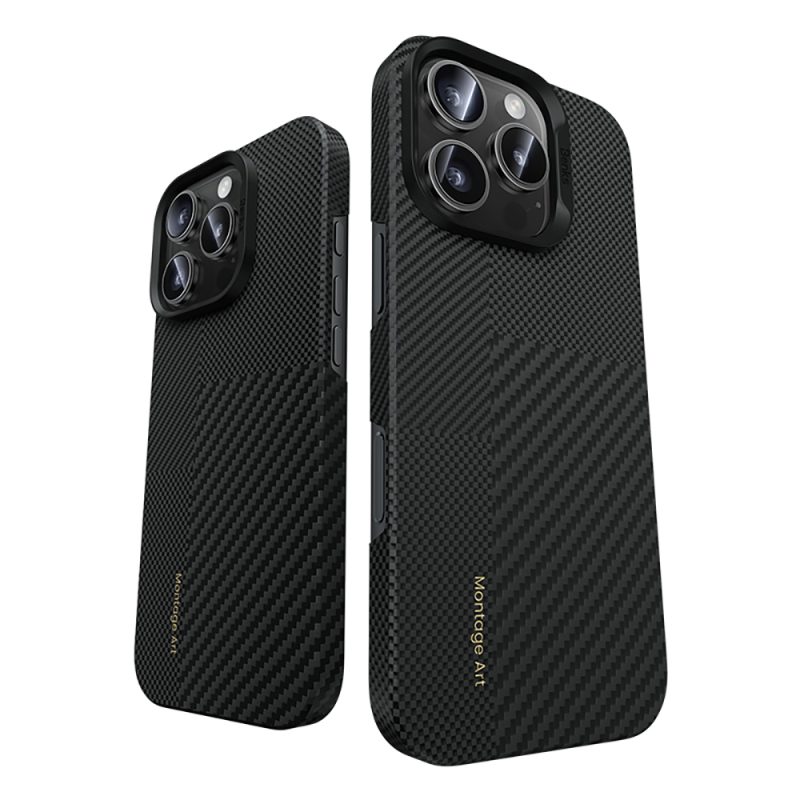 Apple iPhone 16 Pro Case M-safe Charging Carbon Fiber Metal Camera Frame Benks Montage ArmorAir Kevlar Cover - 3