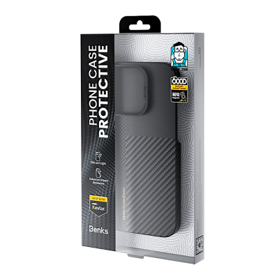 Apple iPhone 16 Pro Case M-safe Charging Carbon Fiber Metal Camera Frame Benks Montage ArmorAir Kevlar Cover - 12
