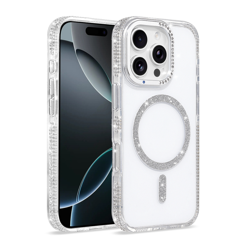 Apple iPhone 16 Pro Case M-safe Charging Enabled Zore Tera Silicone Cover - 6