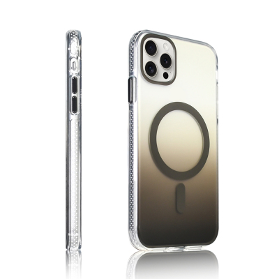 Apple iPhone 16 Pro Case M-safe Charging Feature Transparent Color Transition Zore Toros Cover - 13