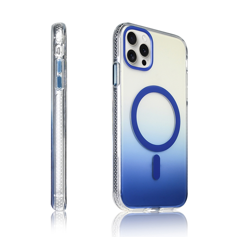 Apple iPhone 16 Pro Case M-safe Charging Feature Transparent Color Transition Zore Toros Cover - 14