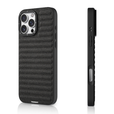 Apple iPhone 16 Pro Case M-safe Charging Feature Youngkit Canvas Series Cover - 11