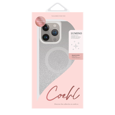 Apple iPhone 16 Pro Case Magsafe Charging Feature Glittery Back Surface with Strap Coehl Lumino Cover - 14