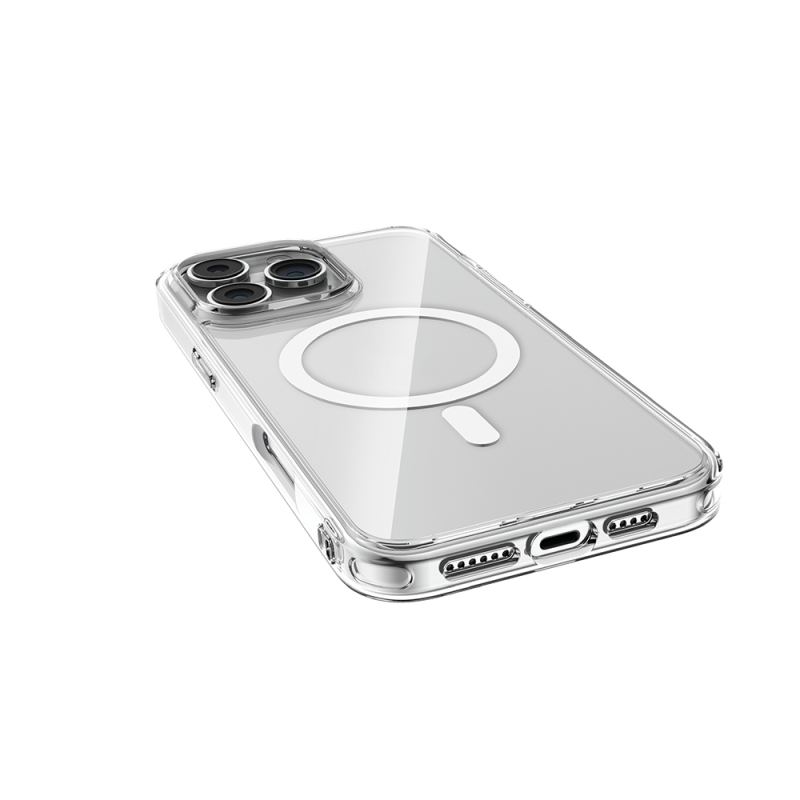 Apple iPhone 16 Pro Case Magsafe Charging Feature Raptic Crystal MagSafe Series Transparent Cover - 7