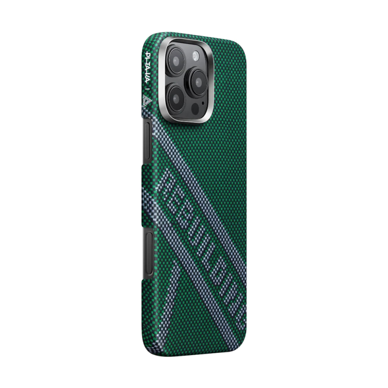 Apple iPhone 16 Pro Case MagSafe Charging Featured Aramid Fiber Re-TROS Designed Pitaka Tactile Woven Rebuilding Series Cover - 6