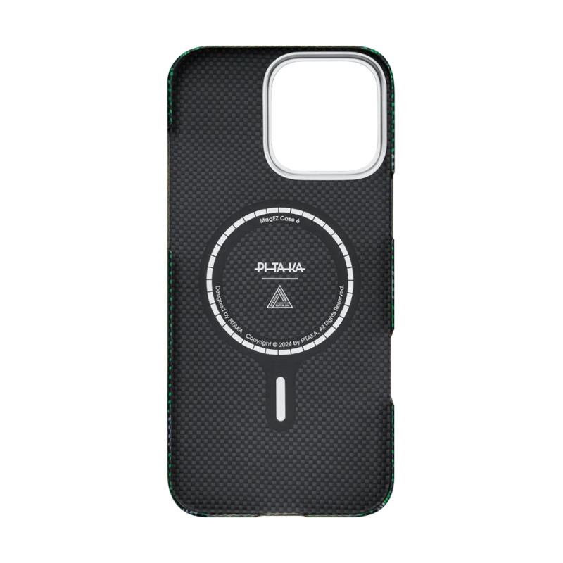 Apple iPhone 16 Pro Case MagSafe Charging Featured Aramid Fiber Re-TROS Designed Pitaka Tactile Woven Rebuilding Series Cover - 7