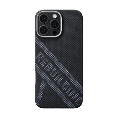 Apple iPhone 16 Pro Case MagSafe Charging Featured Aramid Fiber Re-TROS Designed Pitaka Tactile Woven Rebuilding Series Cover - 3