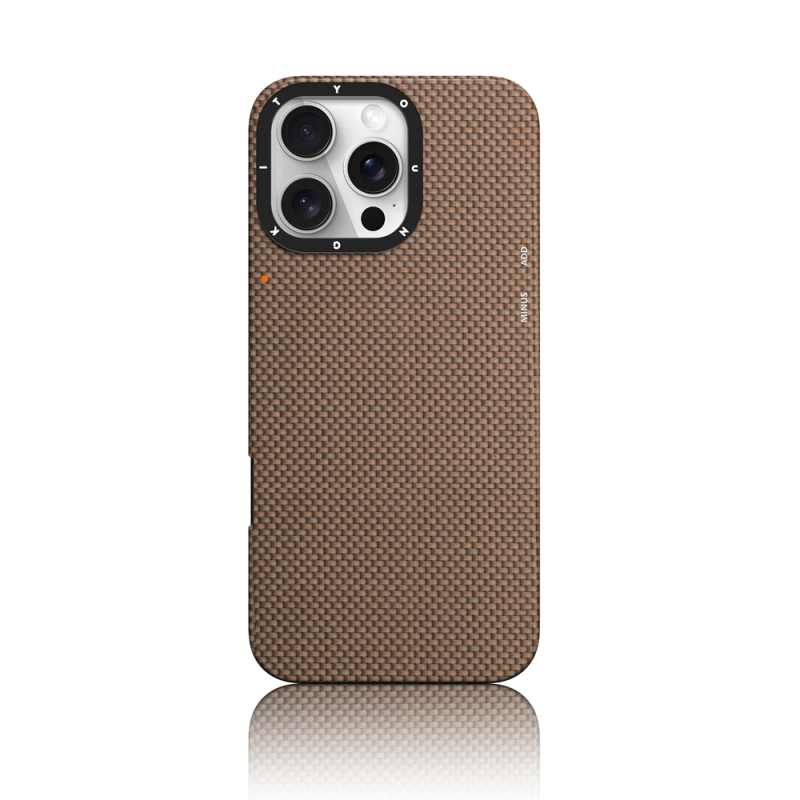 Apple iPhone 16 Pro Case Magsafe Charging Featured Aramid Fiber Youngkit 1500D Extreme Wing Titanium-Gold Series Cover - 3