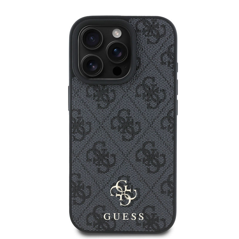 Apple iPhone 16 Pro Case Magsafe Charging Featured Guess Original Licensed Small 4G Classic Cover - 11