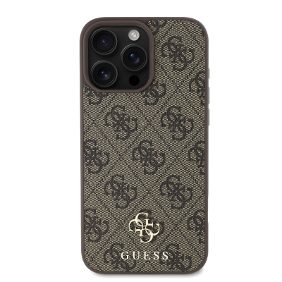 Apple iPhone 16 Pro Case Magsafe Charging Featured Guess Original Licensed Small 4G Classic Cover - 18