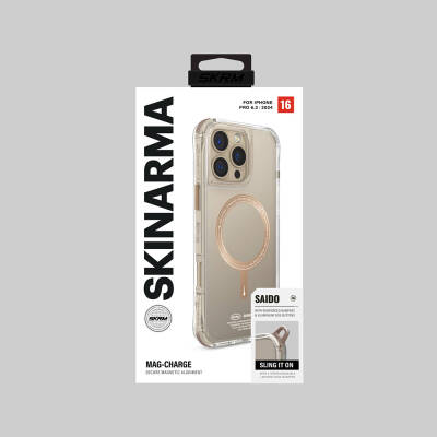 Apple iPhone 16 Pro Case Magsafe Charging Featured Transparent Airbag Design Skinarma Saido Prime Cover - 12