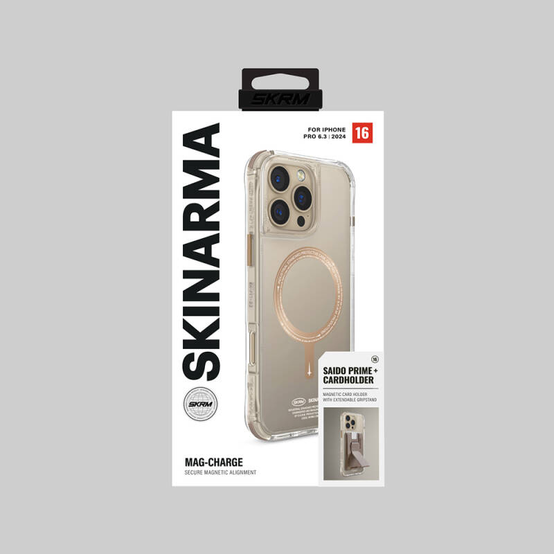 Apple iPhone 16 Pro Case Magsafe Charging Featured Transparent Airbag Design Skinarma Saido Prime Cover - 13