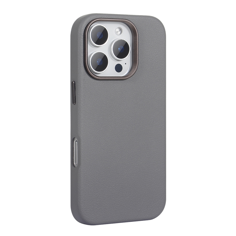 Apple iPhone 16 Pro Case Magsafe Charging PU Leather Zore Adora Cover - 7