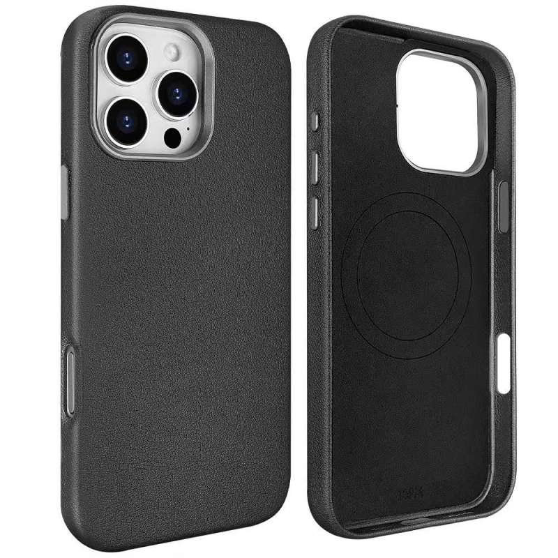 Apple iPhone 16 Pro Case Magsafe Charging PU Leather Zore Adora Cover - 11