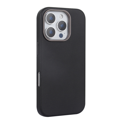 Apple iPhone 16 Pro Case Magsafe Charging PU Leather Zore Adora Cover - 5