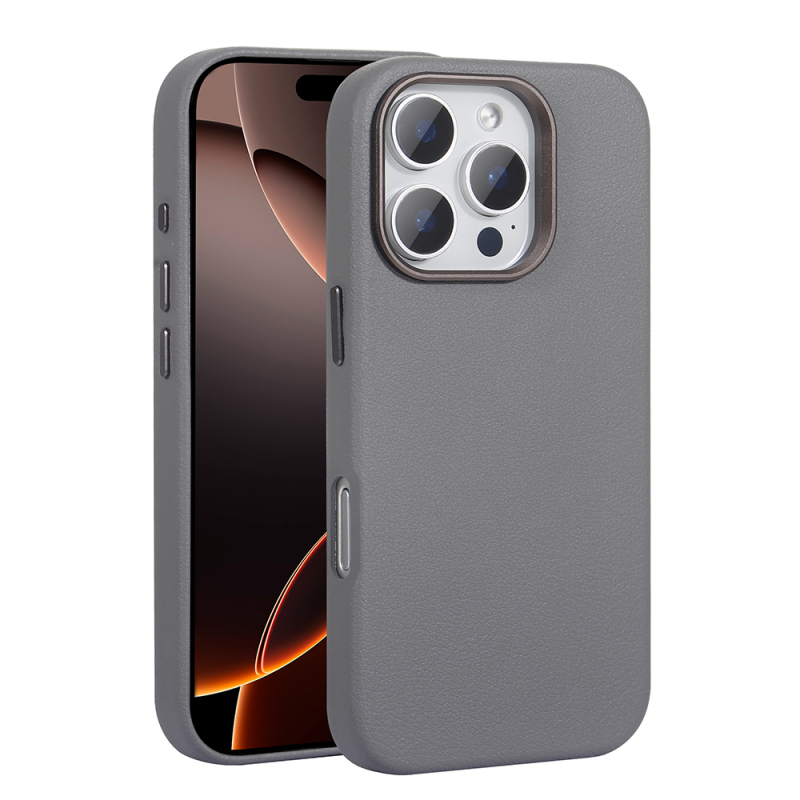 Apple iPhone 16 Pro Case Magsafe Charging PU Leather Zore Adora Cover - 4