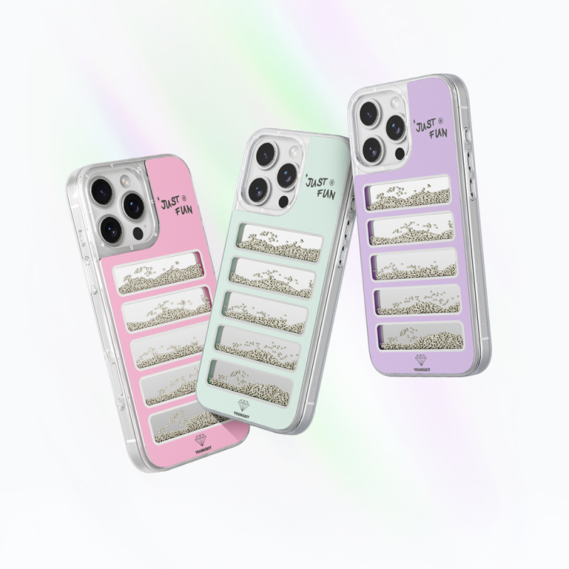 Apple iPhone 16 Pro Case Mirrored and Beaded Design Youngkit Jump Series Cover - 11
