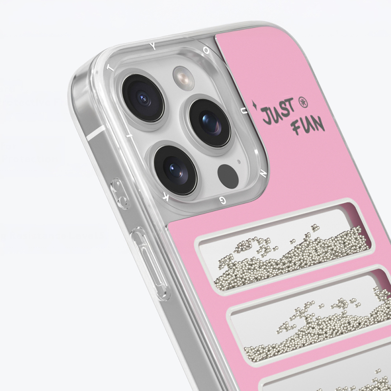 Apple iPhone 16 Pro Case Mirrored and Beaded Design Youngkit Jump Series Cover - 10